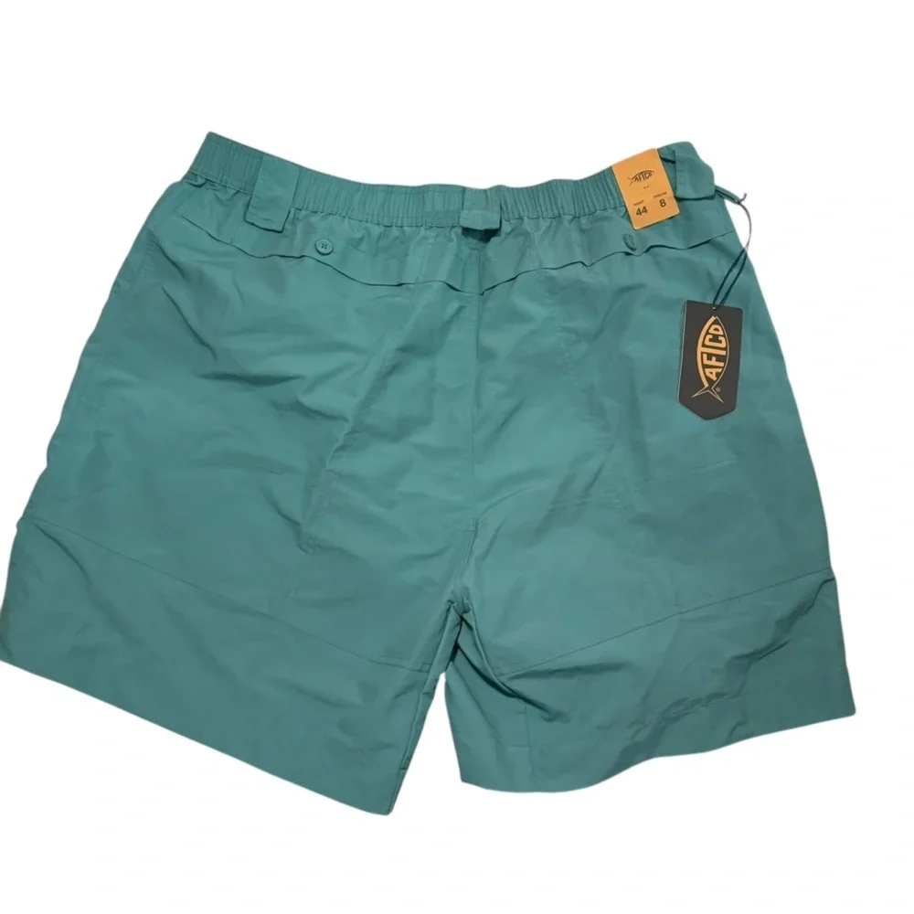 Aftco original fishing shorts 8inch inseam turquoise 44 NEW